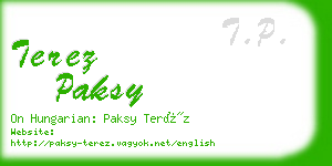 terez paksy business card